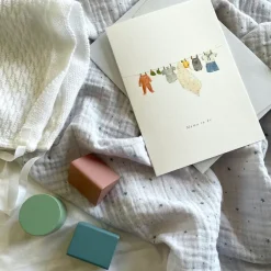 Cottontails Baby Cards|Baby clothes washing line card 'Mama to Be'