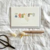 Cottontails Baby Cards|Baby clothes washing line card 'Congratulations'