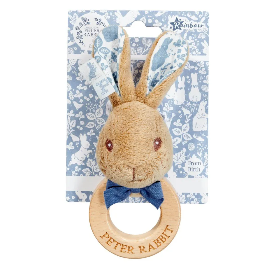Cottontails Baby Bunnies For Babies|Comforters & Rattles|Beatrix Potter Peter Rabbit Ring Rattle