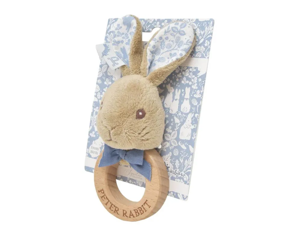 Cottontails Baby Bunnies For Babies|Comforters & Rattles|Beatrix Potter Peter Rabbit Ring Rattle