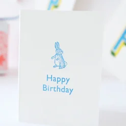 Cottontails Baby Cards|Bunny Cards & Stationery|Cottontails Happy Birthday - Blue