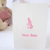 Cottontails Baby Cards|Bunny Cards & Stationery|Cottontails New Baby card - pink