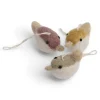 Cottontails Baby Handmade Felt|En Gry & Sif - handmade trio of birds