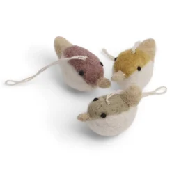Cottontails Baby Handmade Felt|En Gry & Sif - handmade trio of birds