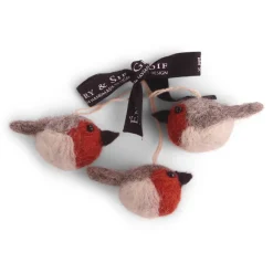 Cottontails Baby Handmade Felt|En Gry & Sif - three tiny robins