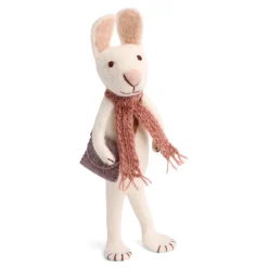 Cottontails Baby Felt Bunnies|Soft Toy Bunnies|En Gry & Sif little white hare - scarf & bag