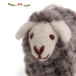 Cottontails Baby Handmade Felt|En Gry & Sif little woolly sheep - grey