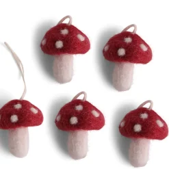 Cottontails Baby Handmade Felt|En Gry & Sif mini toadstools - set of five