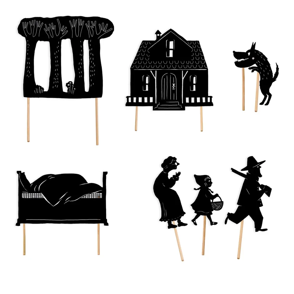 Cottontails Baby Puppets & Theatre|Evening Tales - Little Red Riding Hood shadow makers