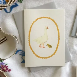 Cottontails Baby Cards|Goose & gosling card