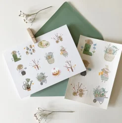 Cottontails Baby Stickers & Stationery|Cards|Handmade Card & Stickers - Spring Bunnies