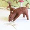 Cottontails Baby Handmade Felt|Handmade little felt grazing doe