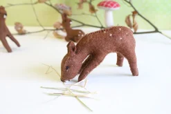 Cottontails Baby Handmade Felt|Handmade little felt grazing doe