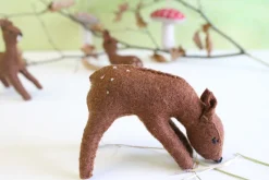 Cottontails Baby Handmade Felt|Handmade little felt grazing doe