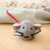 Cottontails Baby Handmade Felt|Handmade little felt mouse - grey