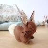 Cottontails Baby Felt Bunnies|Soft Toy Bunnies|Handmade little felt rabbit - brown