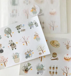 Cottontails Baby Stickers & Stationery|Craft & Stickers|Handmade Paper Stickers - Spring
