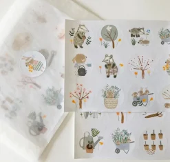 Cottontails Baby Stickers & Stationery|Craft & Stickers|Handmade Paper Stickers - Spring