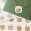 Cottontails Baby Stickers & Stationery|Craft & Stickers|Handmade Paper Stickers - Bunny Heads