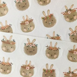 Cottontails Baby Stickers & Stationery|Craft & Stickers|Handmade Paper Stickers - Bunny Heads