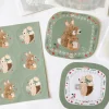 Cottontails Baby Stickers & Stationery|Bunny Cards & Stationery|Handmade Paper Stickers - Hedgehog & Bunny
