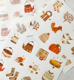 Cottontails Baby Stickers & Stationery|Craft & Stickers|Handmade Paper Stickers - Autumn