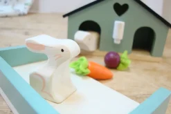 Cottontails Baby Wooden Toys|Wooden Bunnies|Little Wooden Bunny House