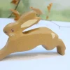 Cottontails Baby Wooden Bunnies|Wooden Toys|Little wooden woodland animal - leaping hare