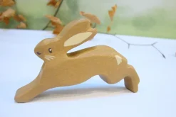 Cottontails Baby Wooden Bunnies|Wooden Toys|Little wooden woodland animal - leaping hare