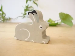 Cottontails Baby Wooden Bunnies|Wooden Toys|Little wooden woodland animal - snow hare