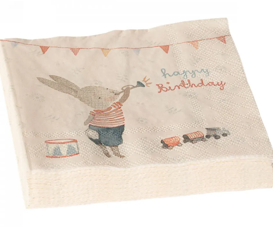 Cottontails Baby Little Kitchen|Maileg Paper Napkins - Happy Birthday Bunny