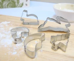 Cottontails Baby Little Kitchen|Bunny Baking|Mini biscuit cutters - bunnies / toadstool / tree / moon