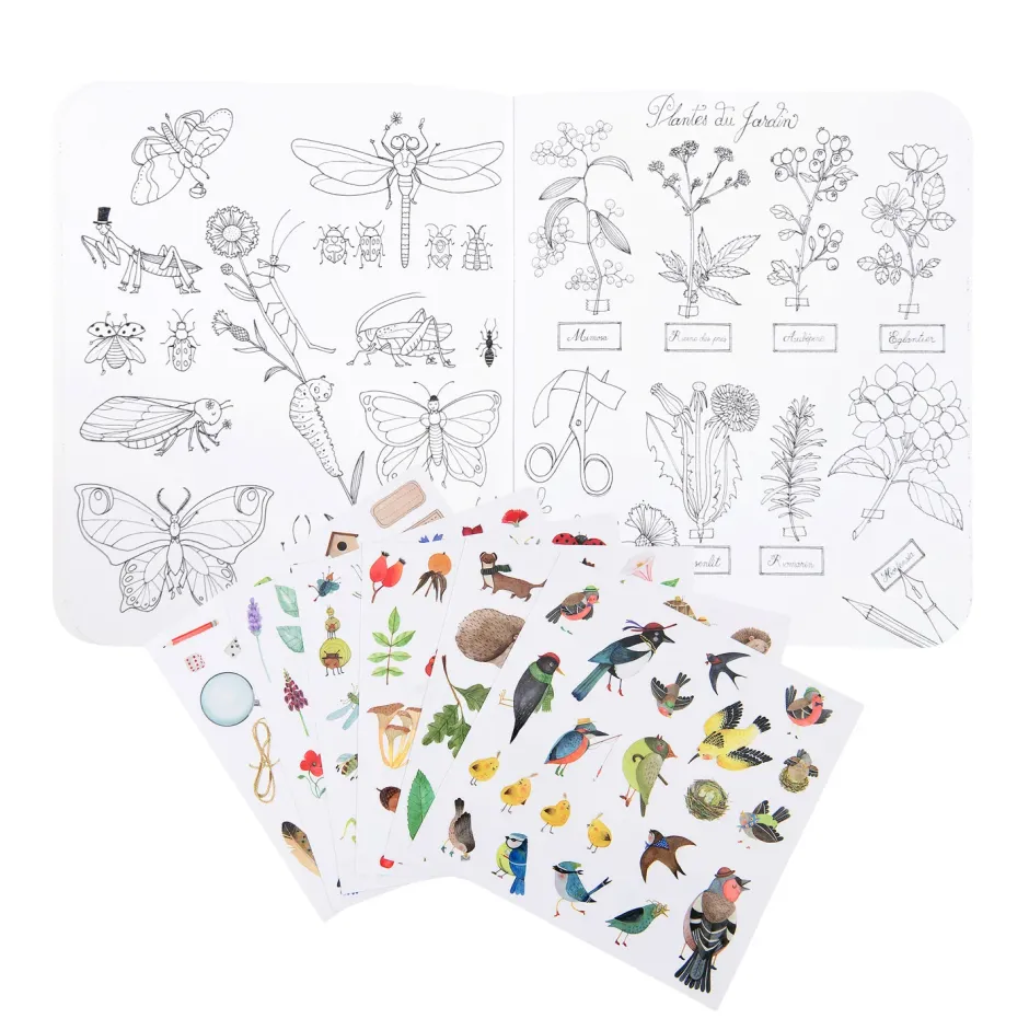Cottontails Baby Craft & Stickers|Garden & Nature|Moulin Roty botanist colouring & sticker book