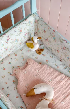 Cottontails Baby Clothing & Nursery|Moulin Roty Floral Fitted Cot Sheet 140 x 70cm