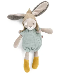Cottontails Baby Soft Toy Bunnies|Bunnies For Babies|Moulin Roty Little Sage Bunny - 28cm