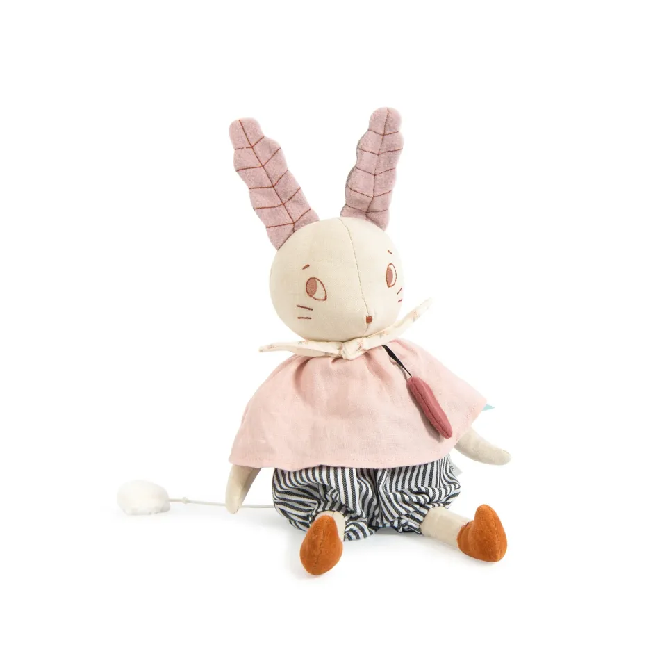 Cottontails Baby Bunnies For Babies|Musical & Activity|Moulin Roty musical linen rabbit
