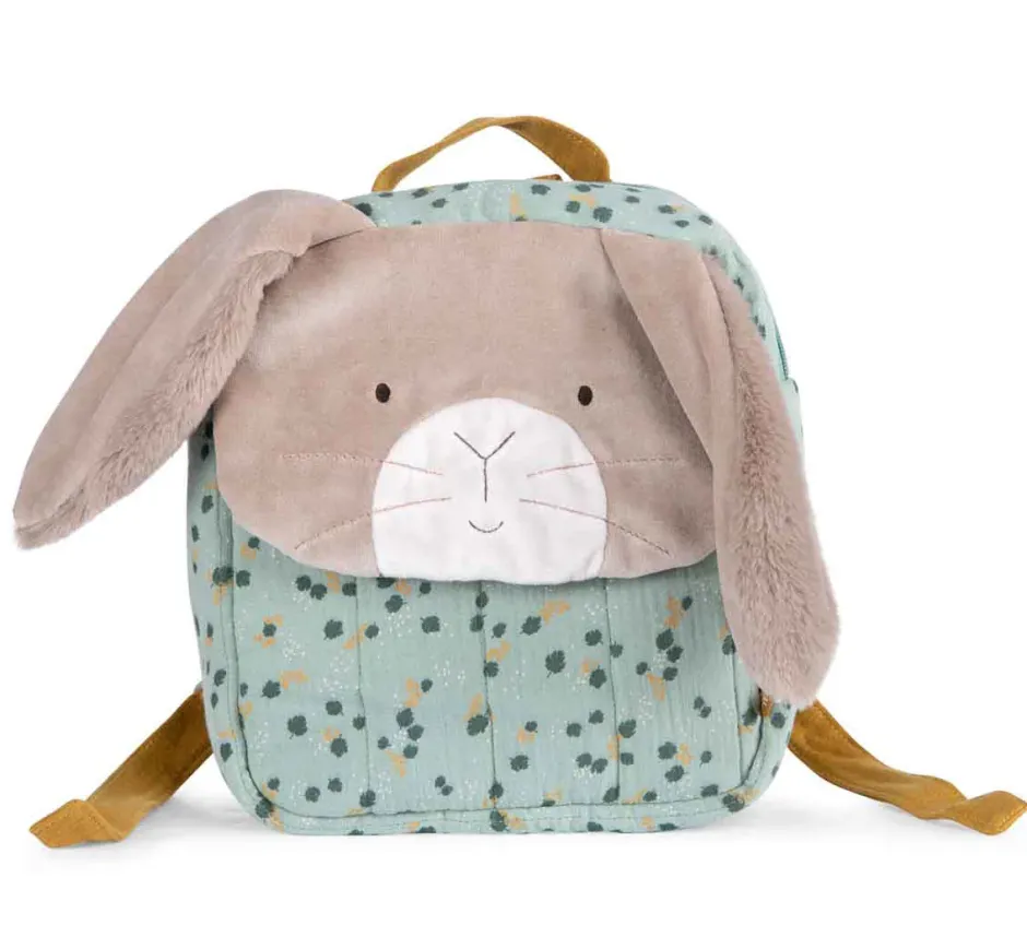 Cottontails Baby Soft Toy Bunnies|Moulin Roty Sage Bunny Rucksack
