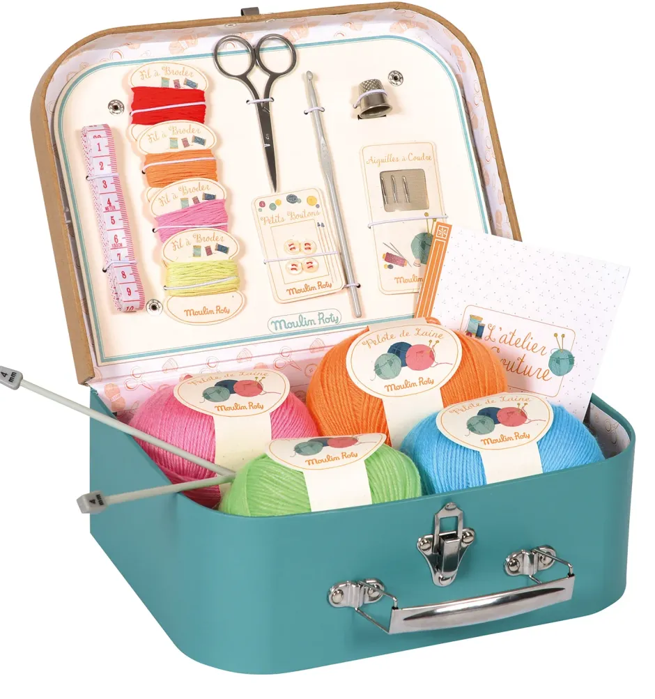 Cottontails Baby Craft & Stickers|Moulin Roty sewing & knitting suitcase