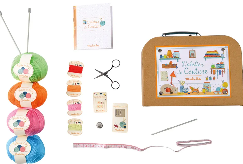 Cottontails Baby Craft & Stickers|Moulin Roty sewing & knitting suitcase