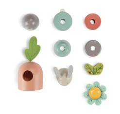 Cottontails Baby Wooden Bunnies|Wooden Toys|Moulin Roty Three Rabbits Wooden Stacking Toy