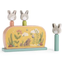 Cottontails Baby Wooden Bunnies|Wooden Toys|Moulin Roty Three Rabbits Wooden Pop-up Toy