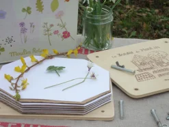 Cottontails Baby Craft & Stickers|Garden & Nature|Moulin Roty Wooden Flower Press