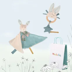 Cottontails Baby Bunnies For Babies|Handpicked Gift Sets|New Baby Gift Set - two blue bunnies