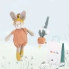 Cottontails Baby Bunnies For Babies|Handpicked Gift Sets|New Baby Gift-wrapped Set - Clay bunny & radish