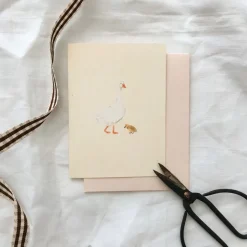 Cottontails Baby Cards|Petite goose & gosling card