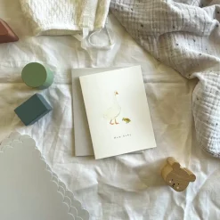 Cottontails Baby Cards|Petite goose & gosling card 'New Baby'