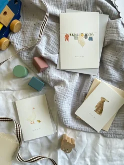 Cottontails Baby Cards|Petite goose & gosling card 'New Baby'