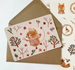 Cottontails Baby Cards|Postcard & Envelope - Harvest Mouse