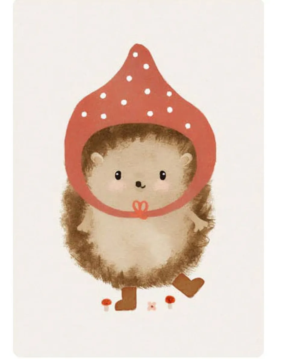 Cottontails Baby Cards|Postcard & Envelope - Pixie Hedgehog