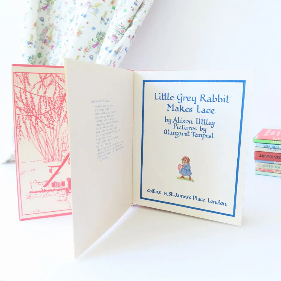 Cottontails Baby Vintage|Vintage Bunnies|VINTAGE book - Little Grey Rabbit Makes Lace (1951)